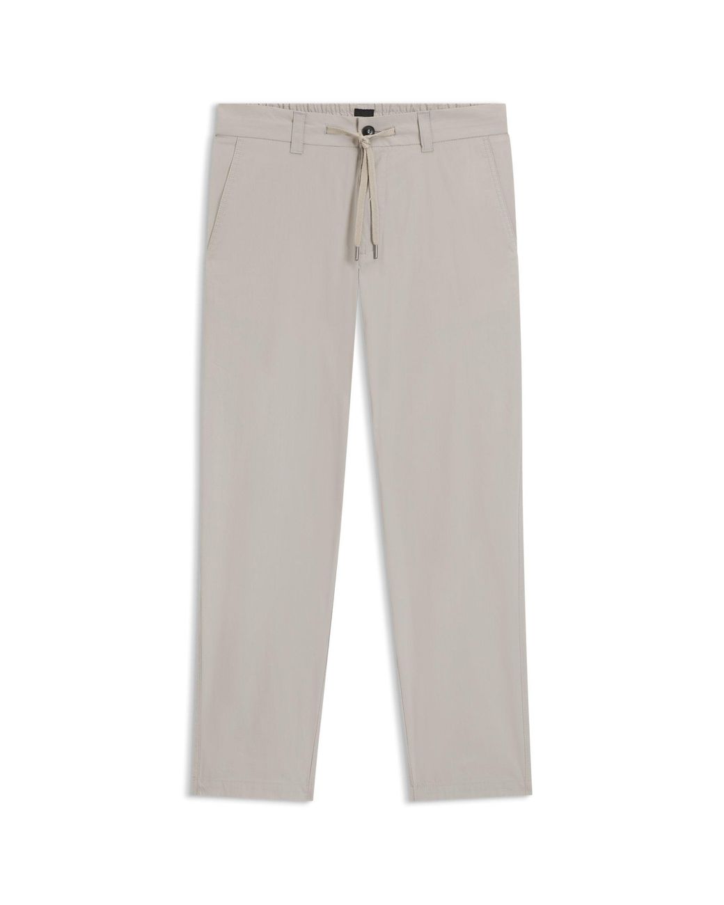 Boss Gray Straight-Fit Chinos for men