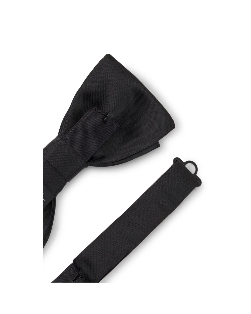 HUGO Black Silk-Blend Bow Tie for men