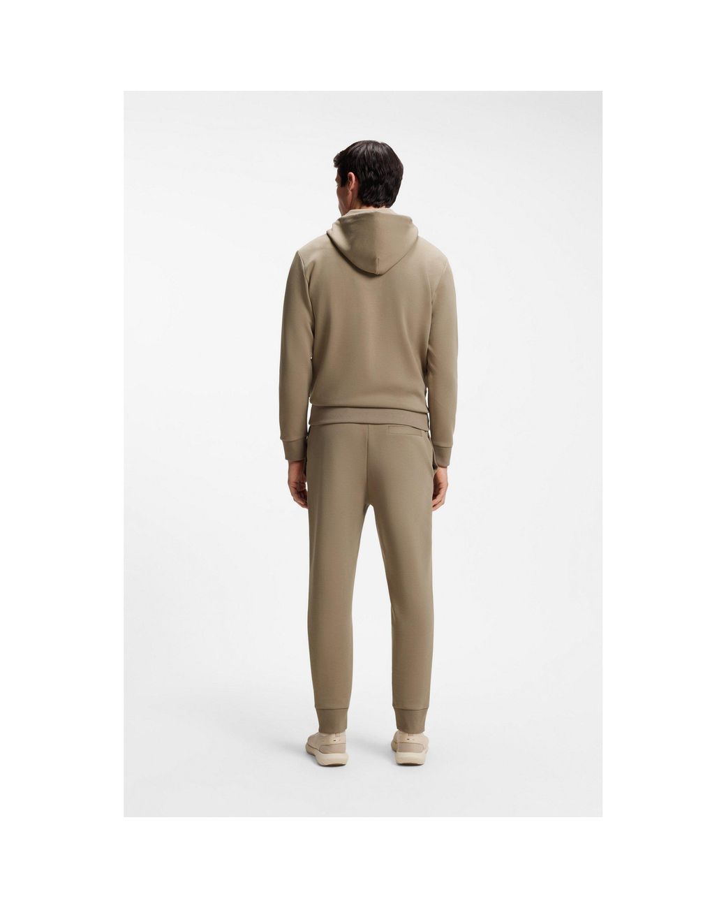 Boss Brown Zip-Up Hoodie for men