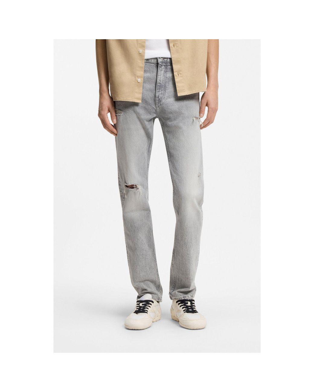 HUGO Gray Slim-Fit Jeans for men