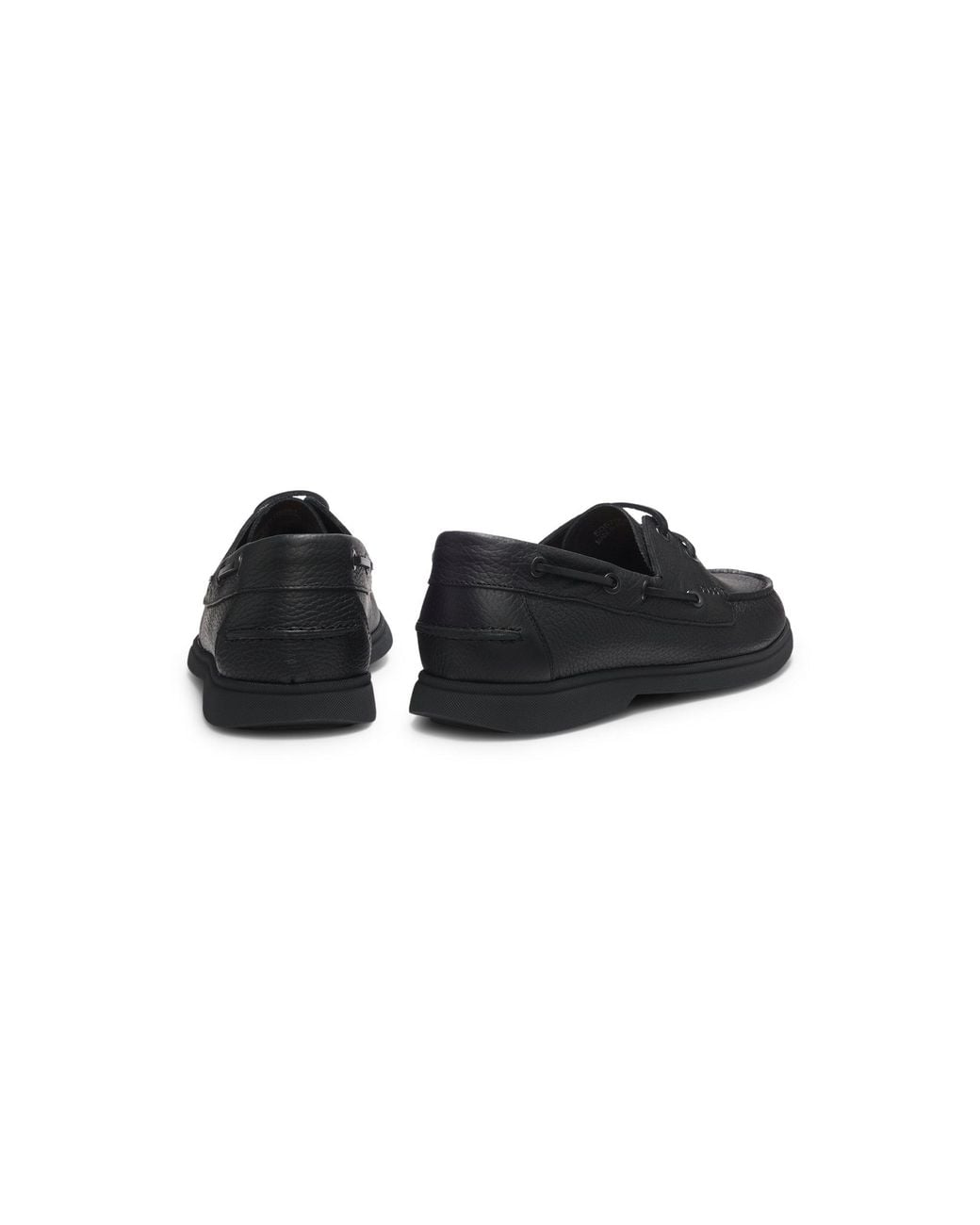 BOSS Boat Shoes in Black for Men | Lyst UK