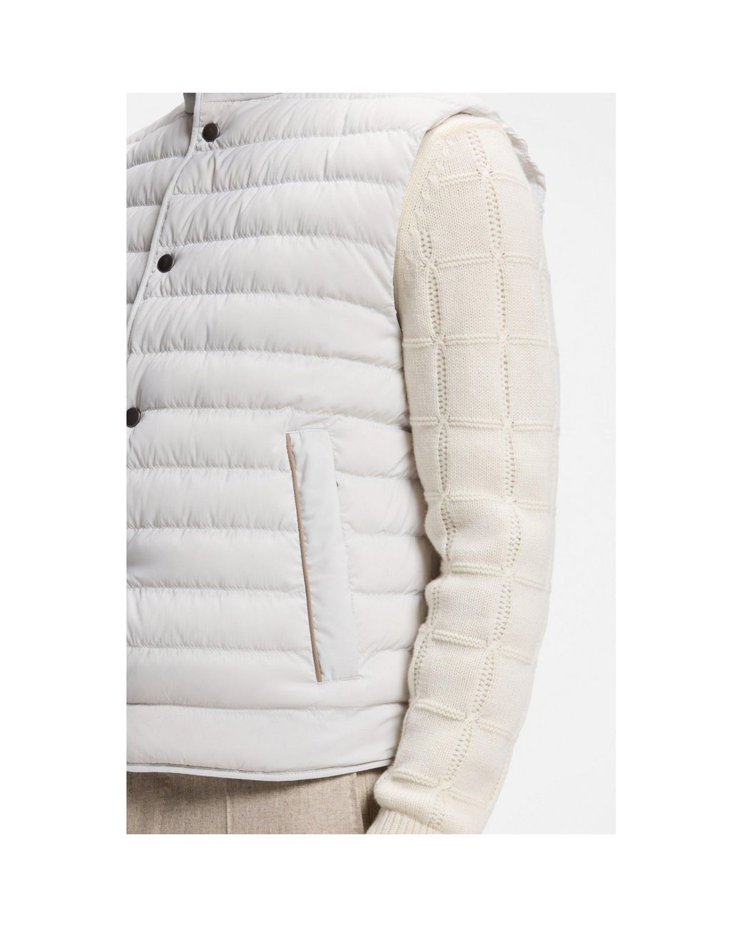 Boss White Water-Repellent Gilet With Certified Down Filling for men