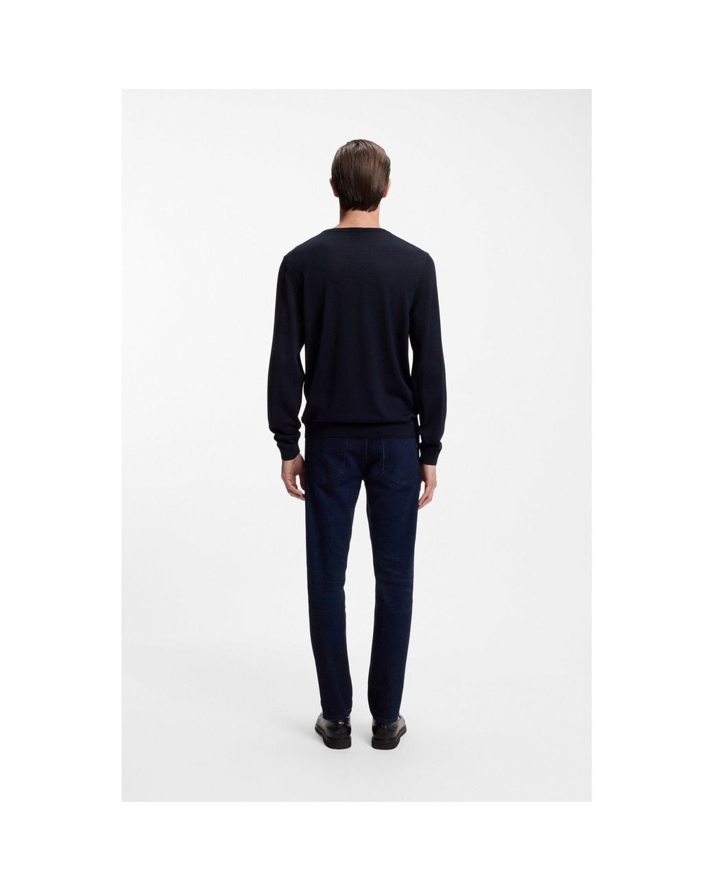 Boss Blue V-Neck Sweater for men