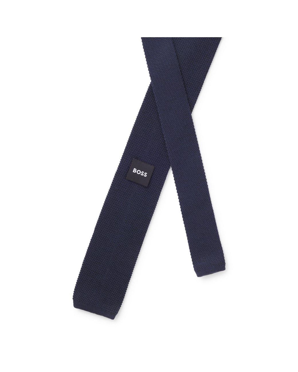 Boss Blue Jacquard-Patterned Tie for men