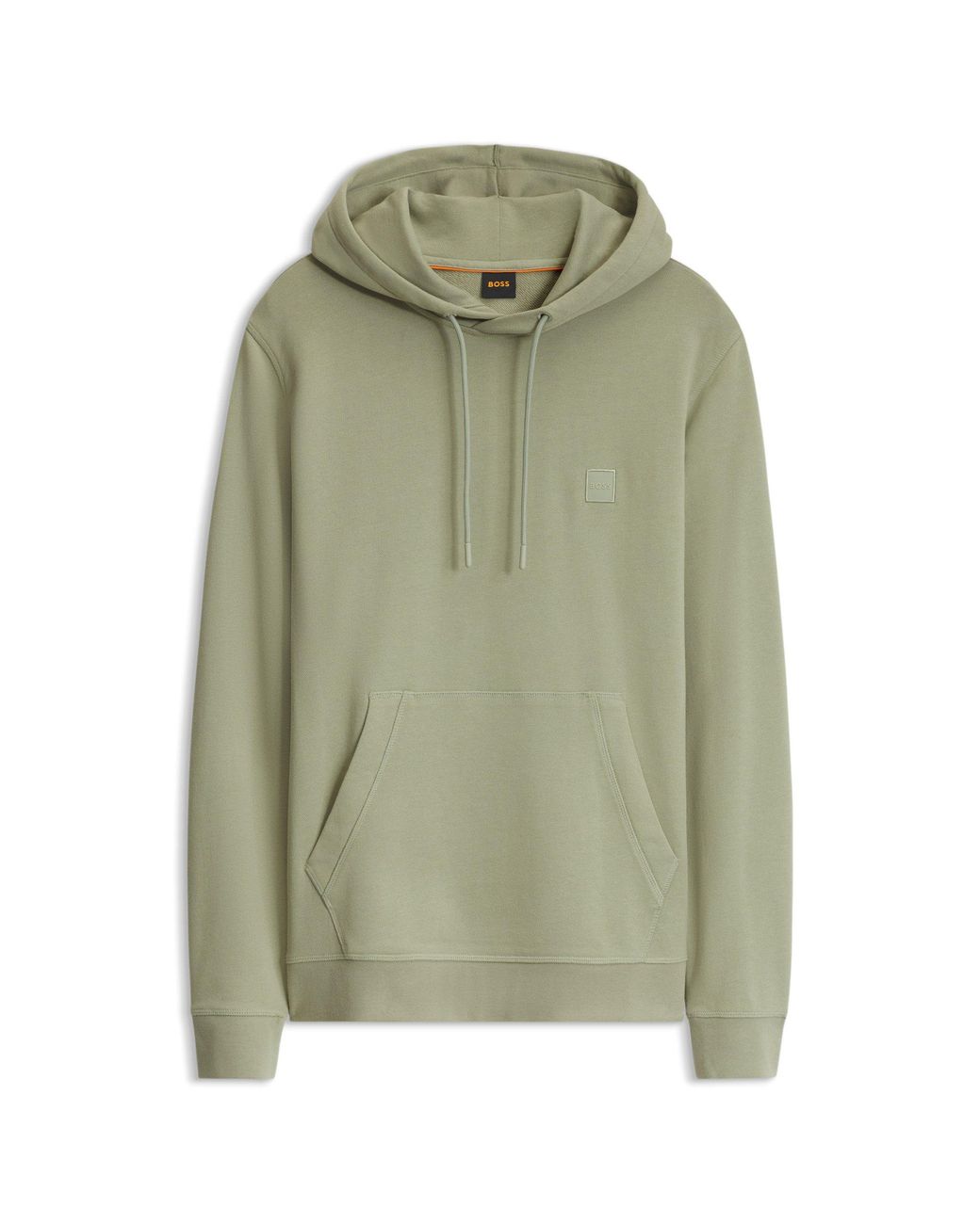 Boss Green Cotton-Terry Hoodie With Logo Patch for men