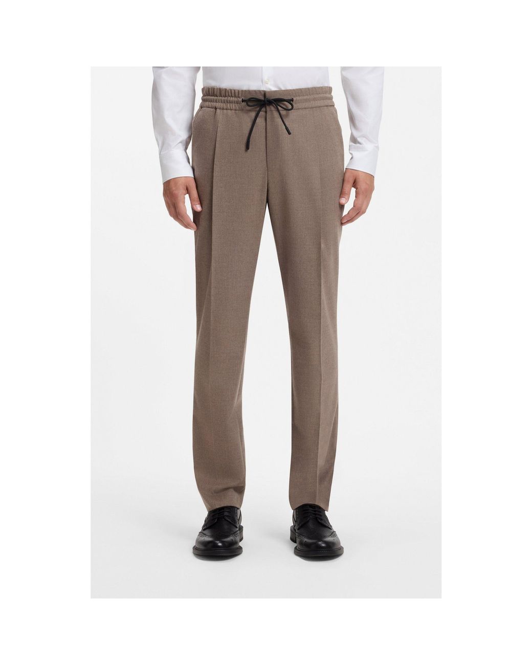 HUGO Gray Slim-Fit Trousers for men