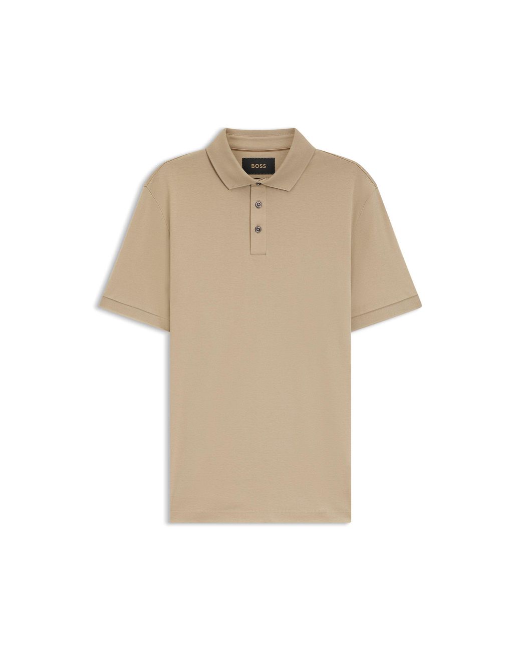Boss Natural Mercerised-Cotton Polo Shirt for men