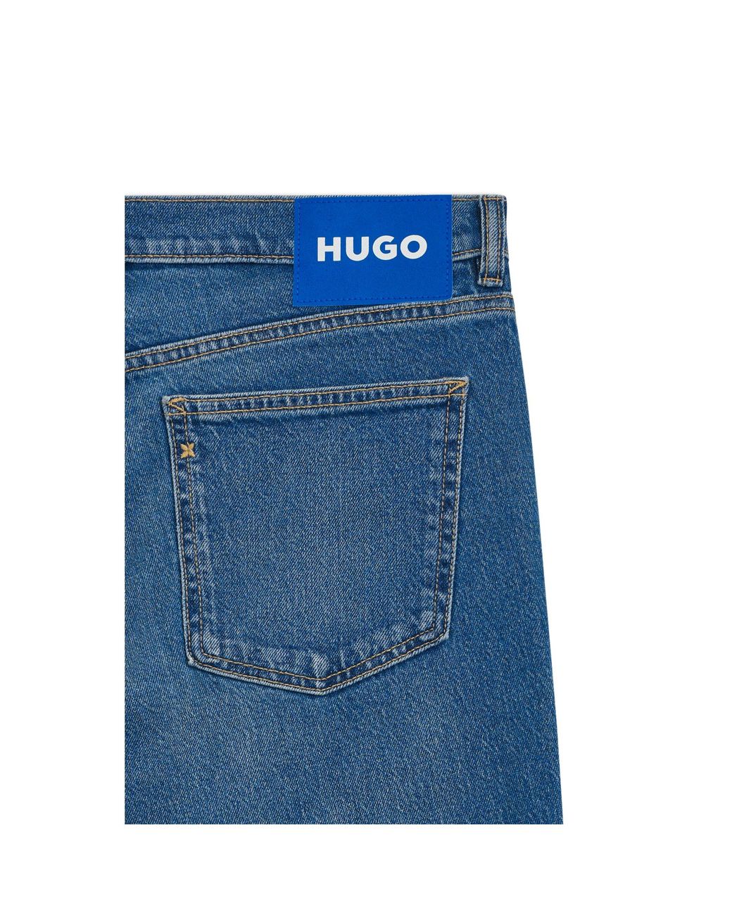 HUGO Blue Tapered-Fit Jeans for men