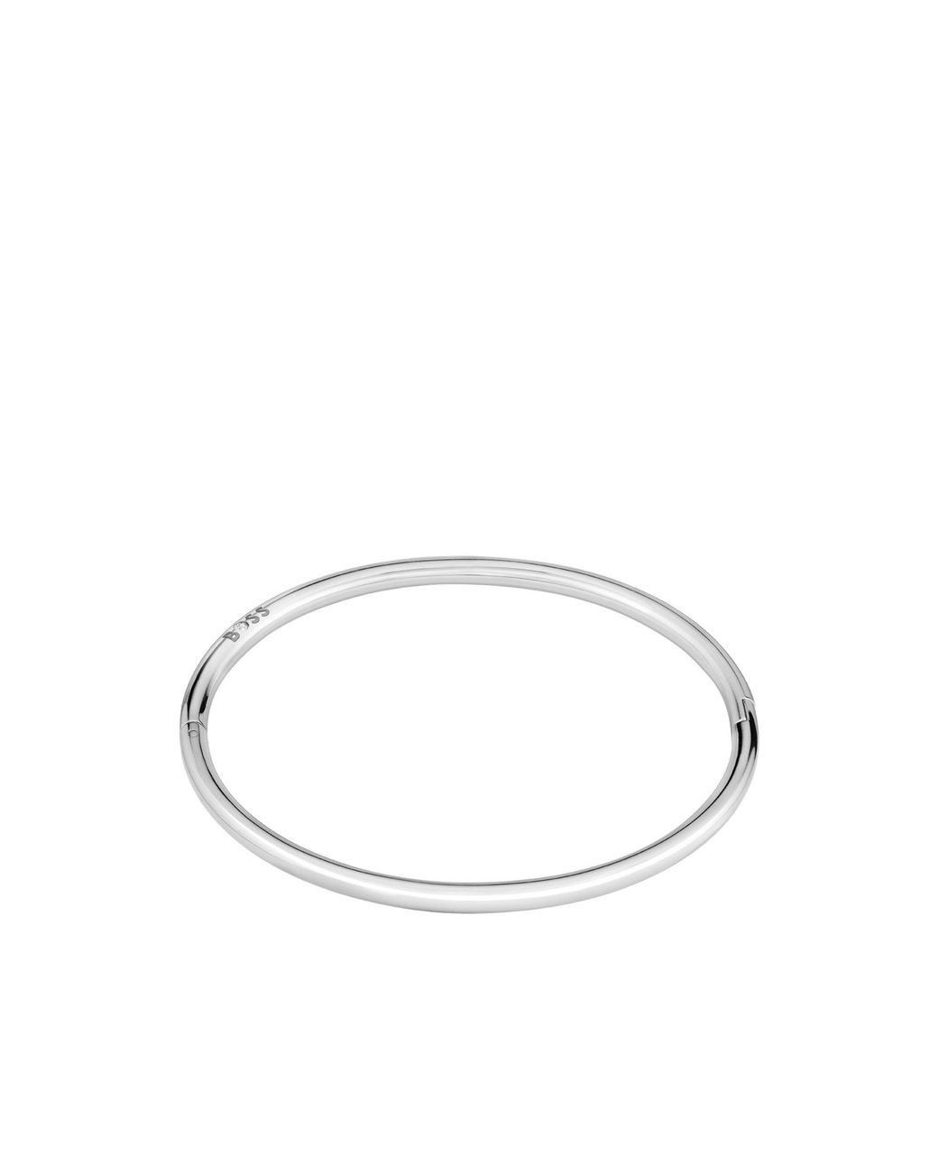 Boss Metallic Tone Bangle With Logo Detail
