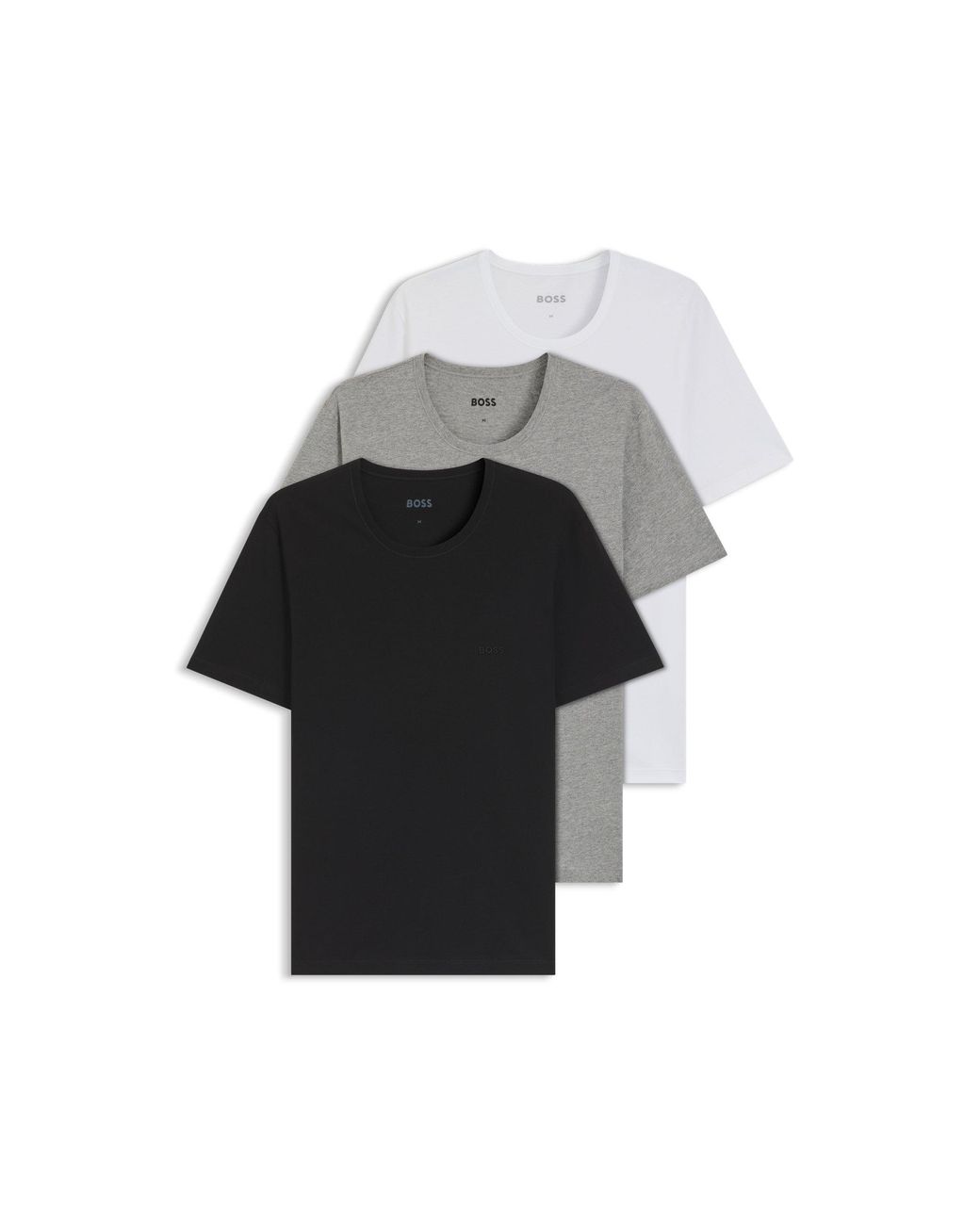Boss Multicolor Three-Pack Cotton T-Shirts for men