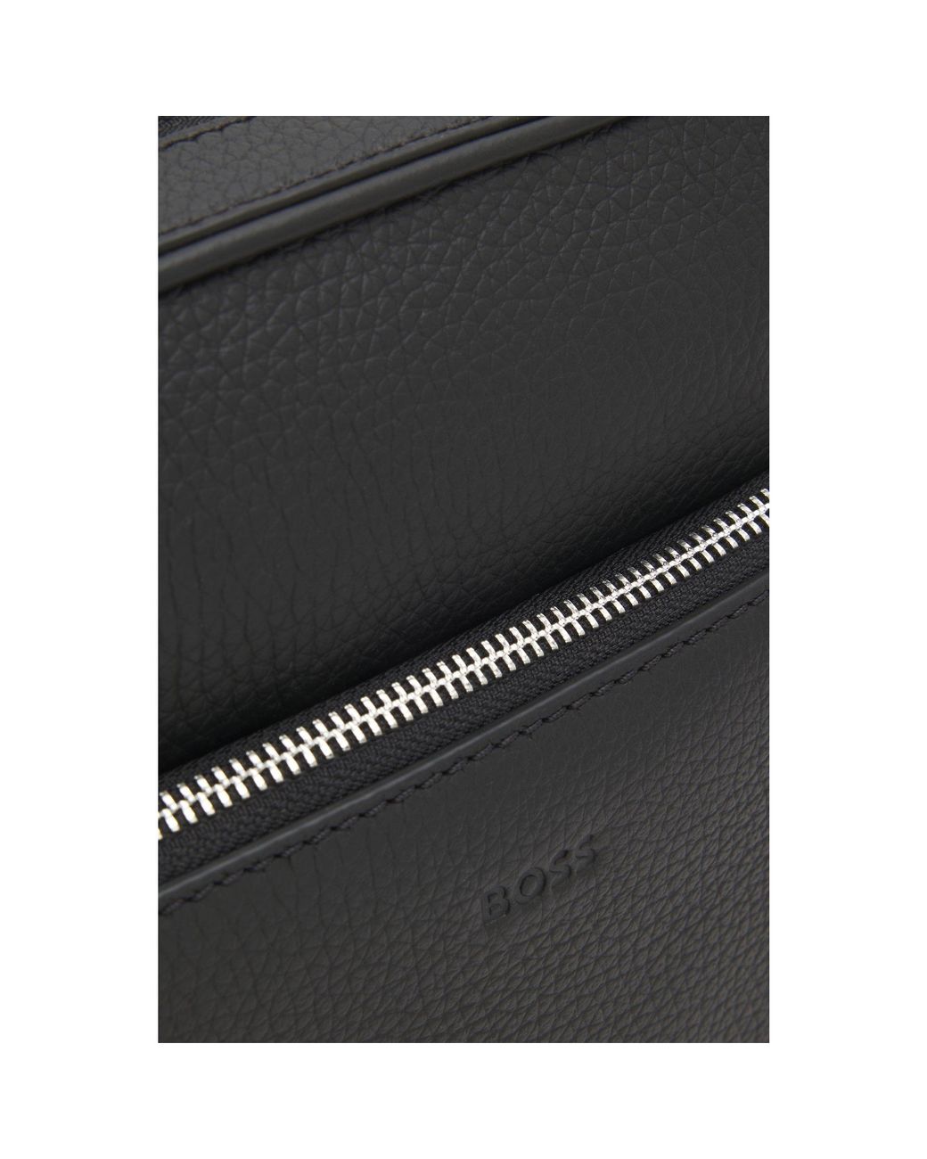 Boss Black Leather Reporter Bag for men