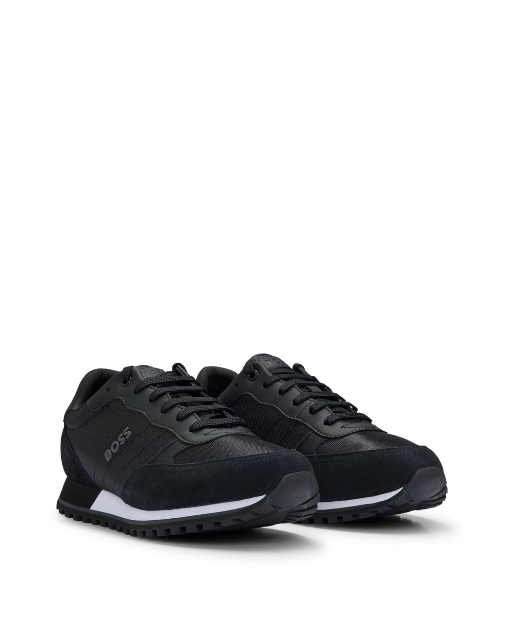 BOSS Parkour L Running Style Trainers In Mixed Materials With Logo ...