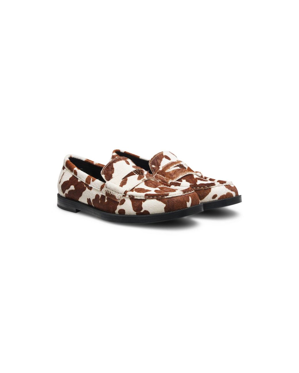 HUGO Brown Semi-Squared Loafers With Tonal Hardware
