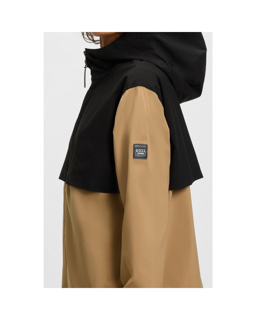 Boss Black Equestrian Waterproof Rain Jacket With Double B Monograms