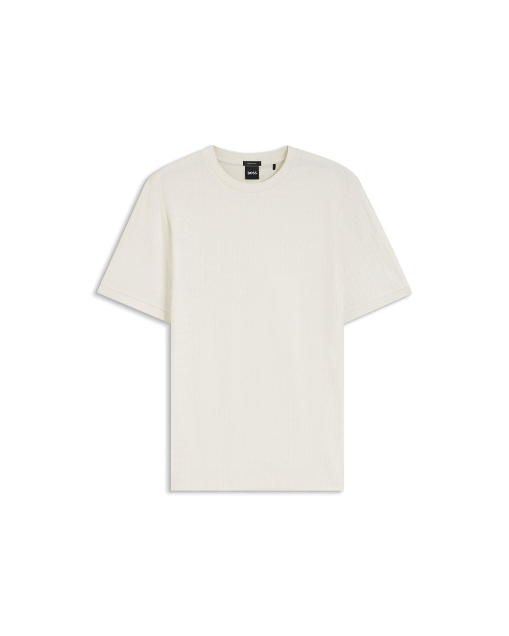 Boss Gray Geometric-Jacquard T-Shirt for men