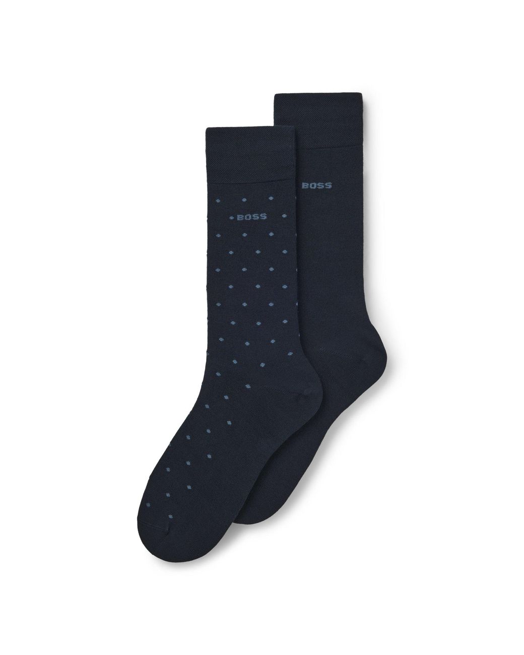 Boss Blue 2-Pack Regular-Length Stretch-Bamboo Socks for men