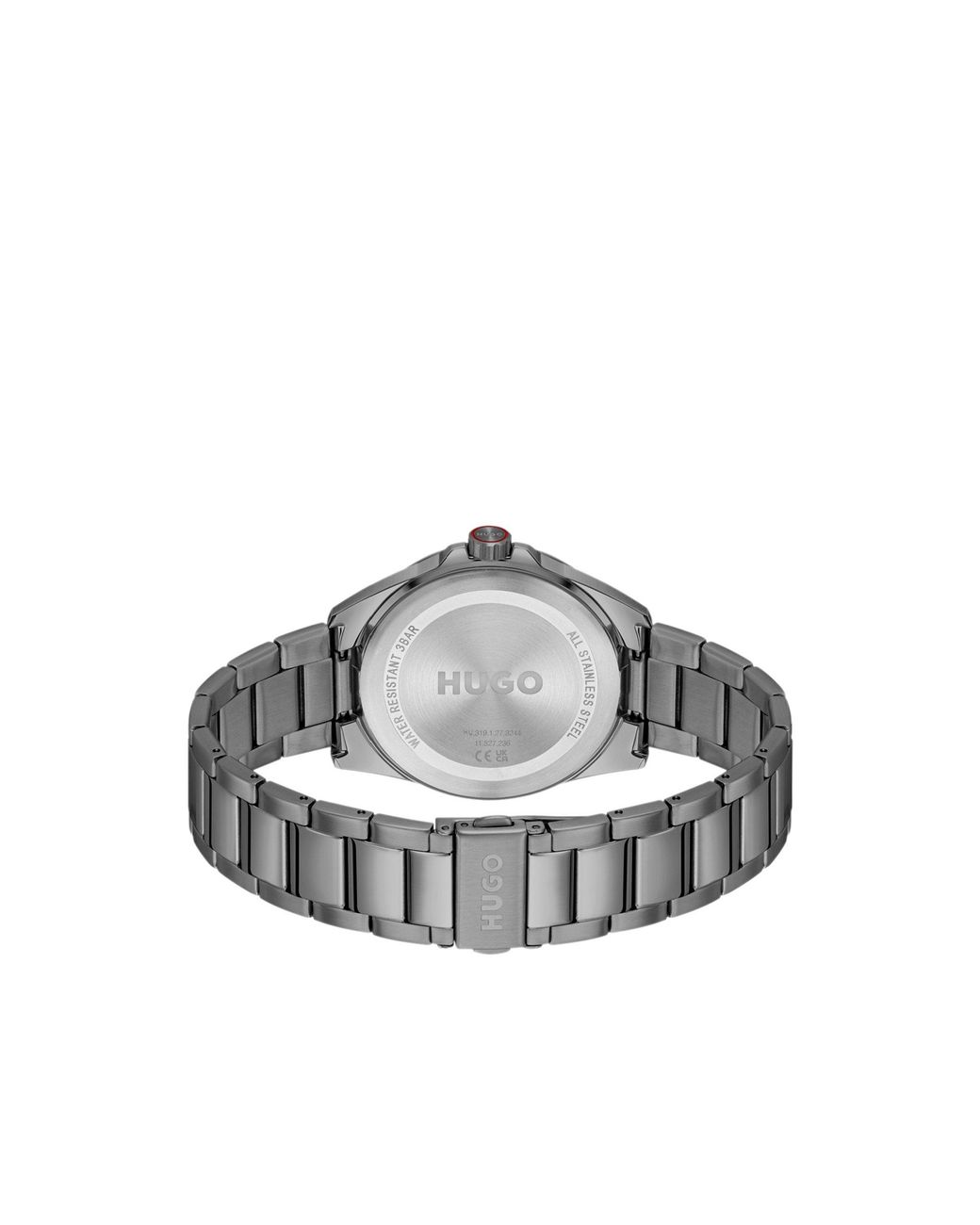 HUGO Pink Seam-Plated Watch With Textured Dial for men