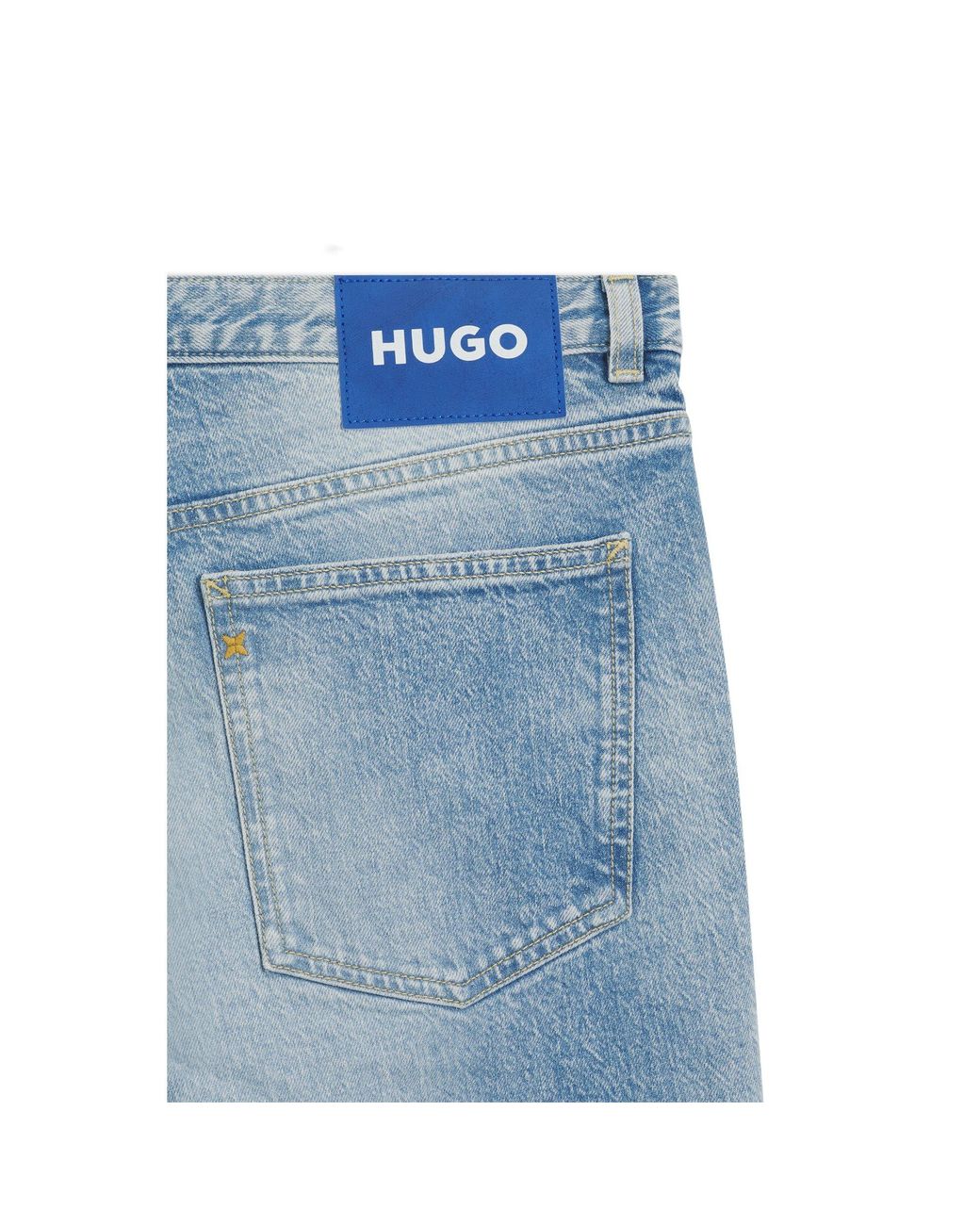 HUGO Blue Tapered-Fit Jeans for men