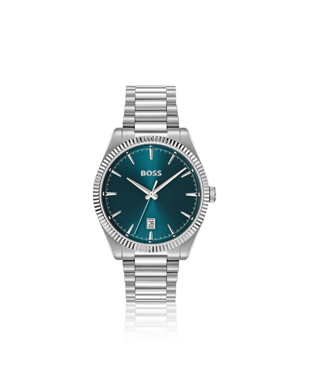 Boss Metallic Cheswick-Dial Watch With Fluted Bezel for men