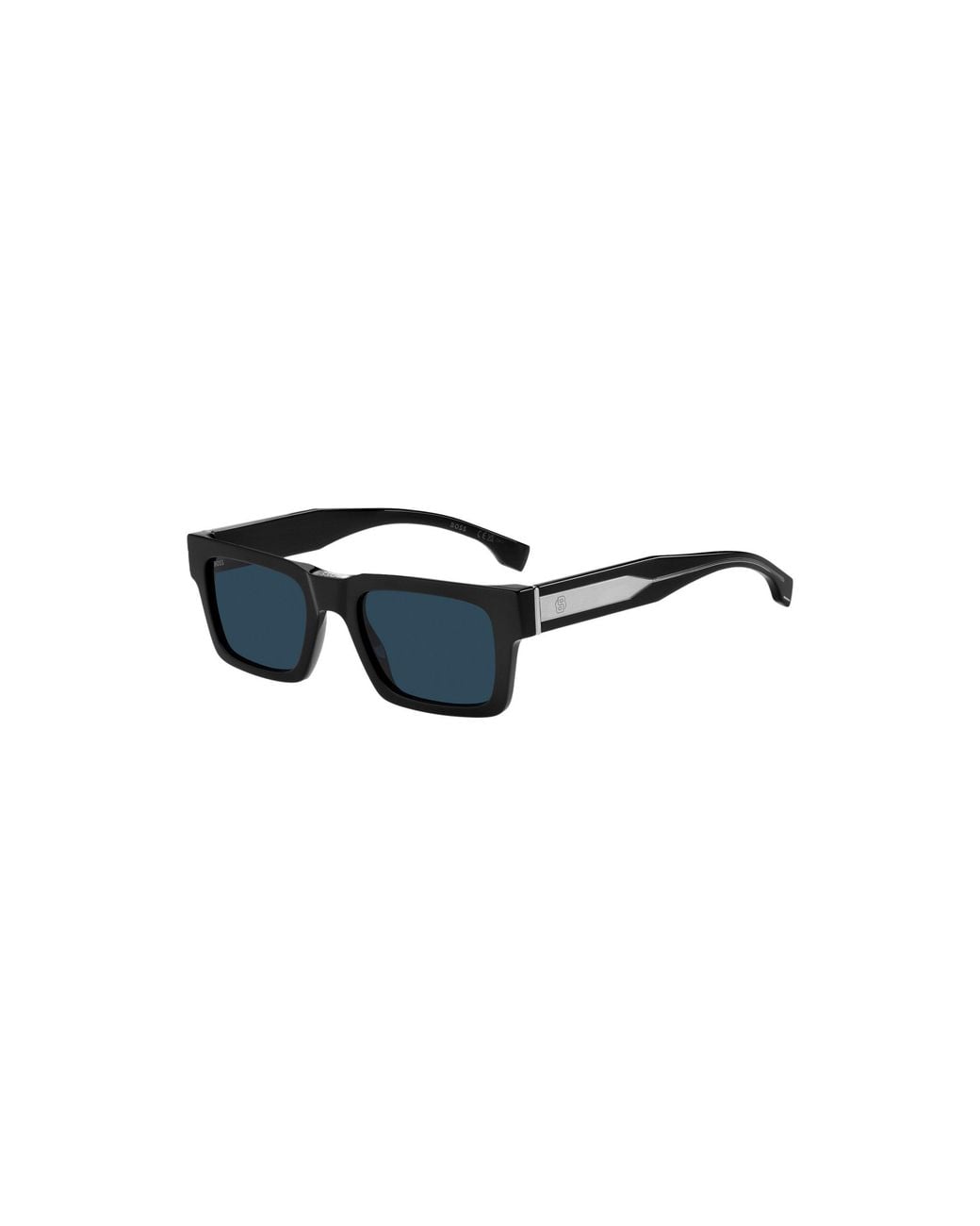 Boss Blue Acetate Sunglasses With Double B Monogram for men