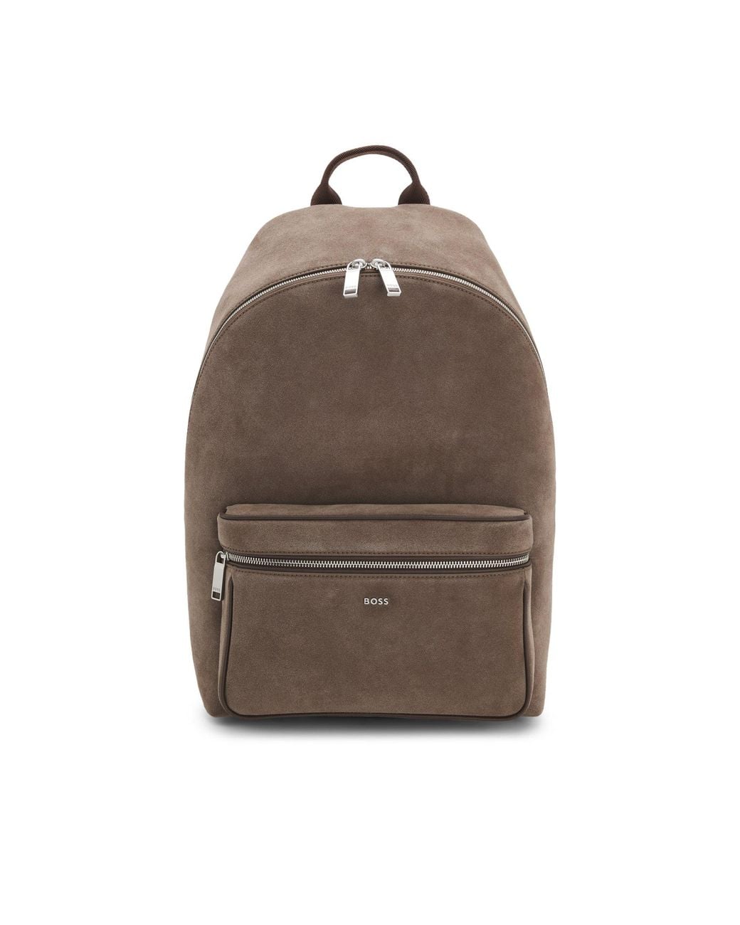 Boss Brown Backpack With Logo Lettering for men