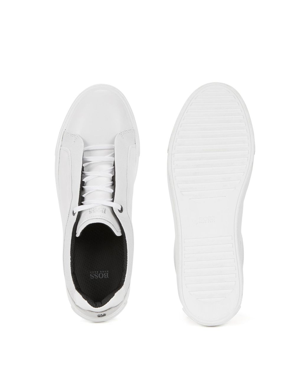 BOSS by HUGO BOSS Mercedes-benz Sneakers In Leather And Suede in White for  Men | Lyst UK