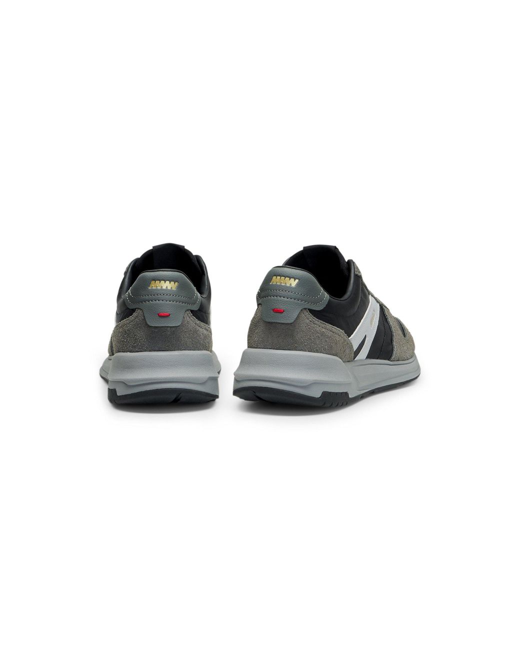 HUGO Black Suede-Trim Trainers for men