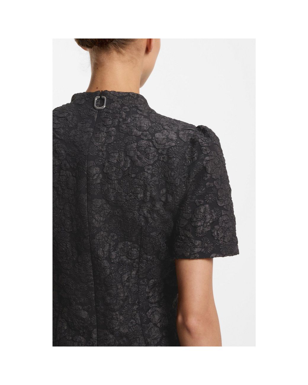 HUGO Black Puff-Sleeved Business Dress