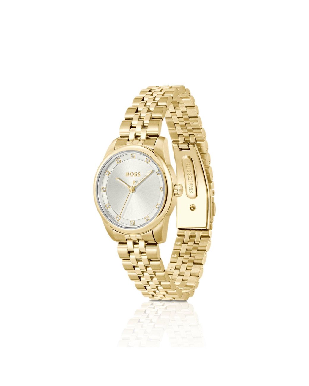 Boss Metallic Graceful Precious Crystal-Embellished Watch