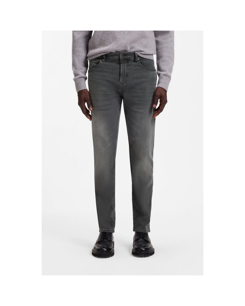 Boss Gray Maine Regular-Fit Jeans for men