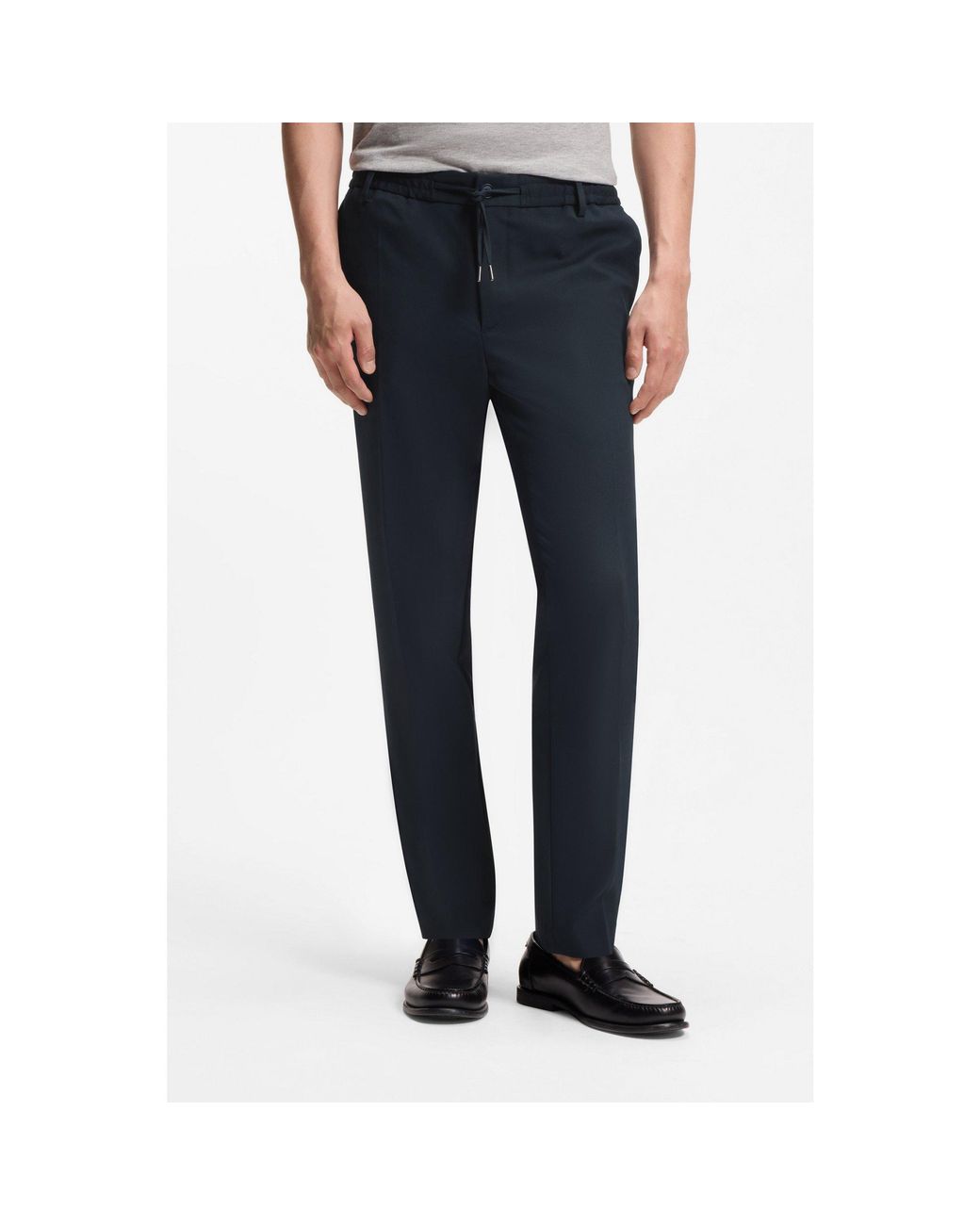 Boss Blue Modern-Fit Trousers for men