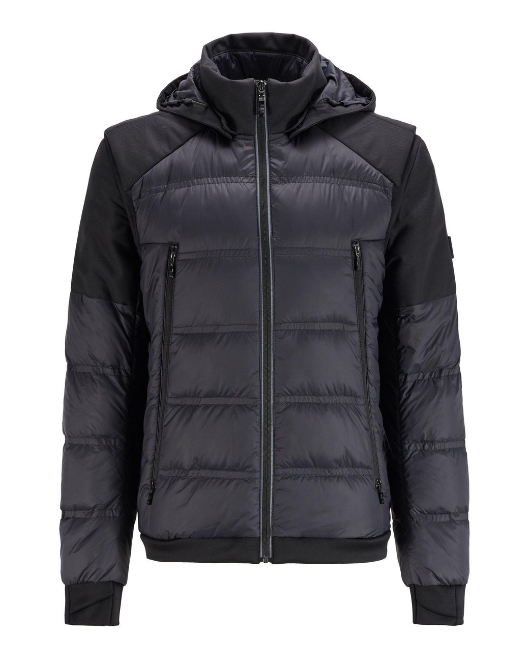 BOSS by HUGO BOSS Water-repellent Down Jacket With Detachable Sleeves And  Hood in Black for Men | Lyst Australia