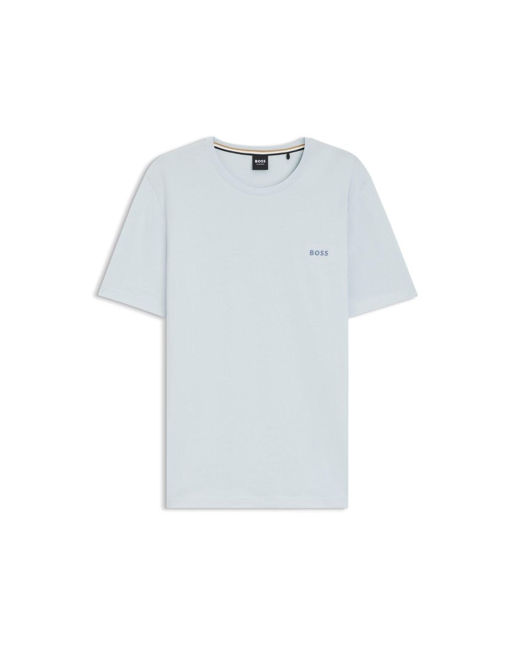 Boss Blue Stretch-Cotton T-Shirt for men