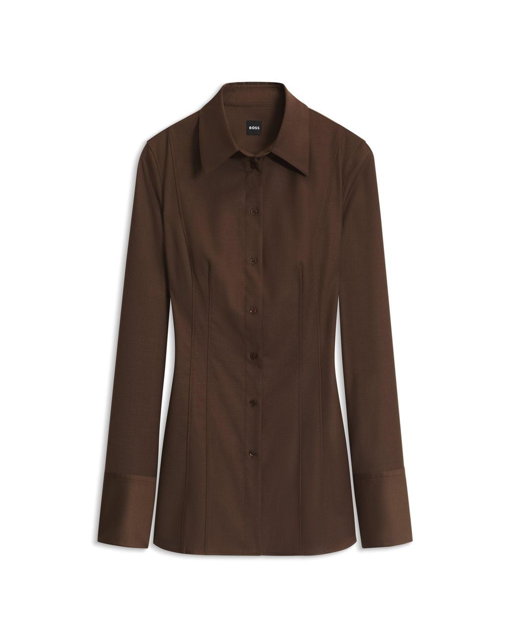 Boss Brown Contoured Shirt