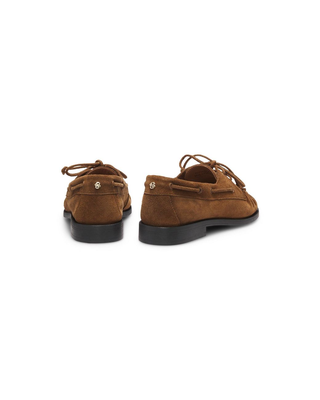 Boss Brown Suede Moccasins With Hand-Stitched Apron Toe