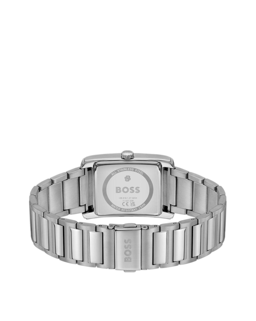 Boss Principle Link-Bracelet Watch With Textured Skeleton Dial in het White voor heren