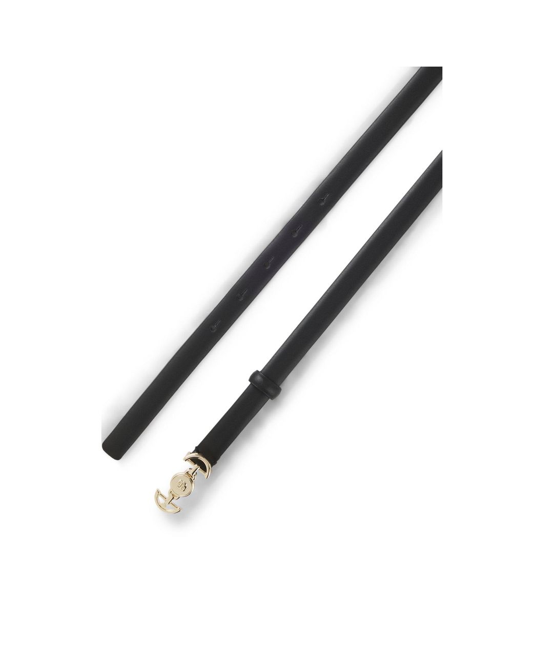 Boss Black Italian-Leather Belt With Double B Monogram Buckle