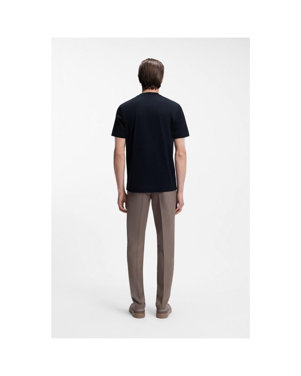 Boss Blue X Aston Martin Mercerised-Cotton T-Shirt With Wing Detail for men