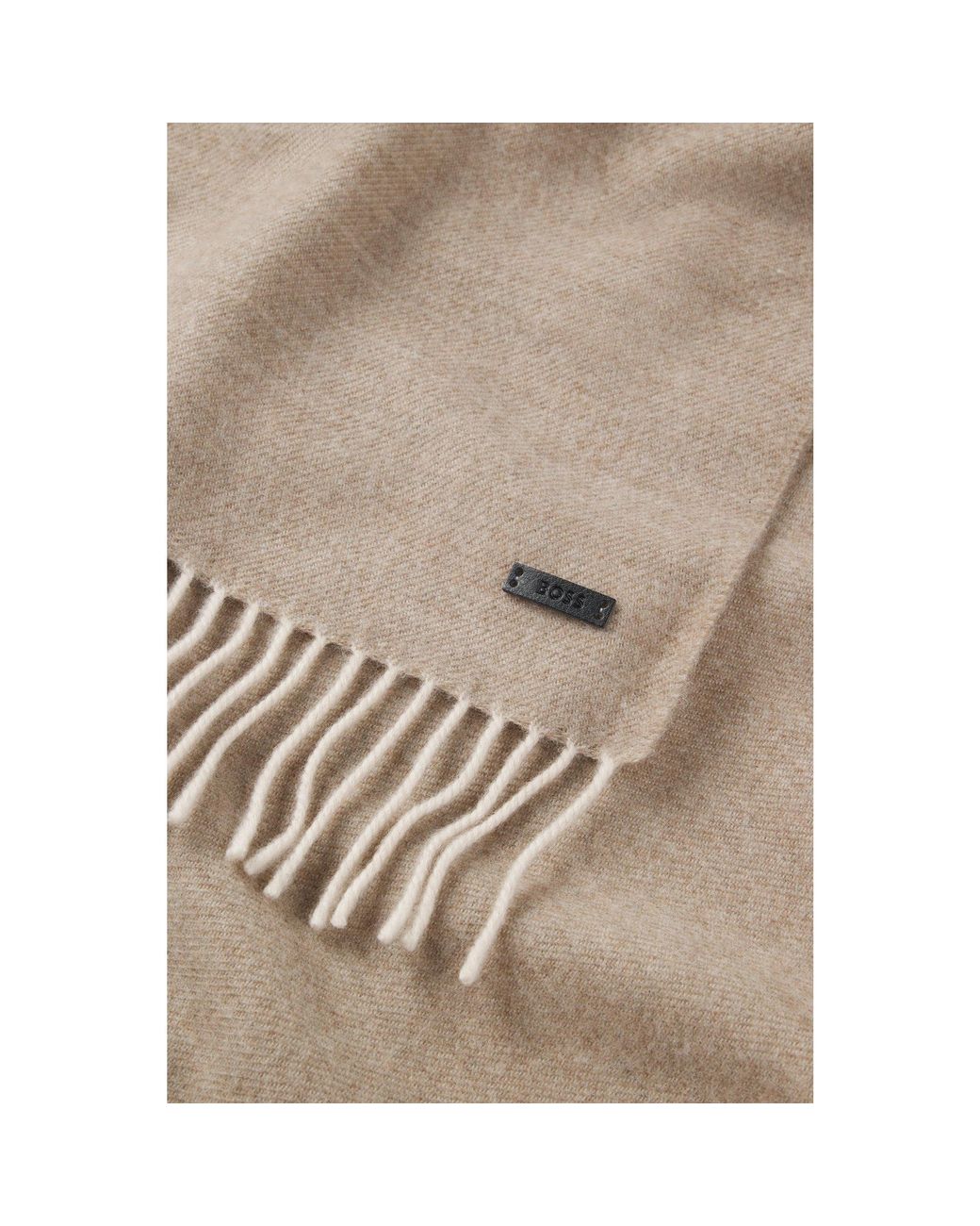 Boss Natural Double-Faced Scarf for men