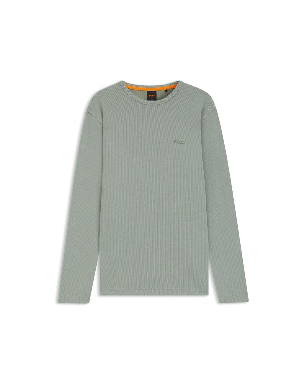 Boss Green Cotton-Blend T-Shirt With Waffle Structure for men
