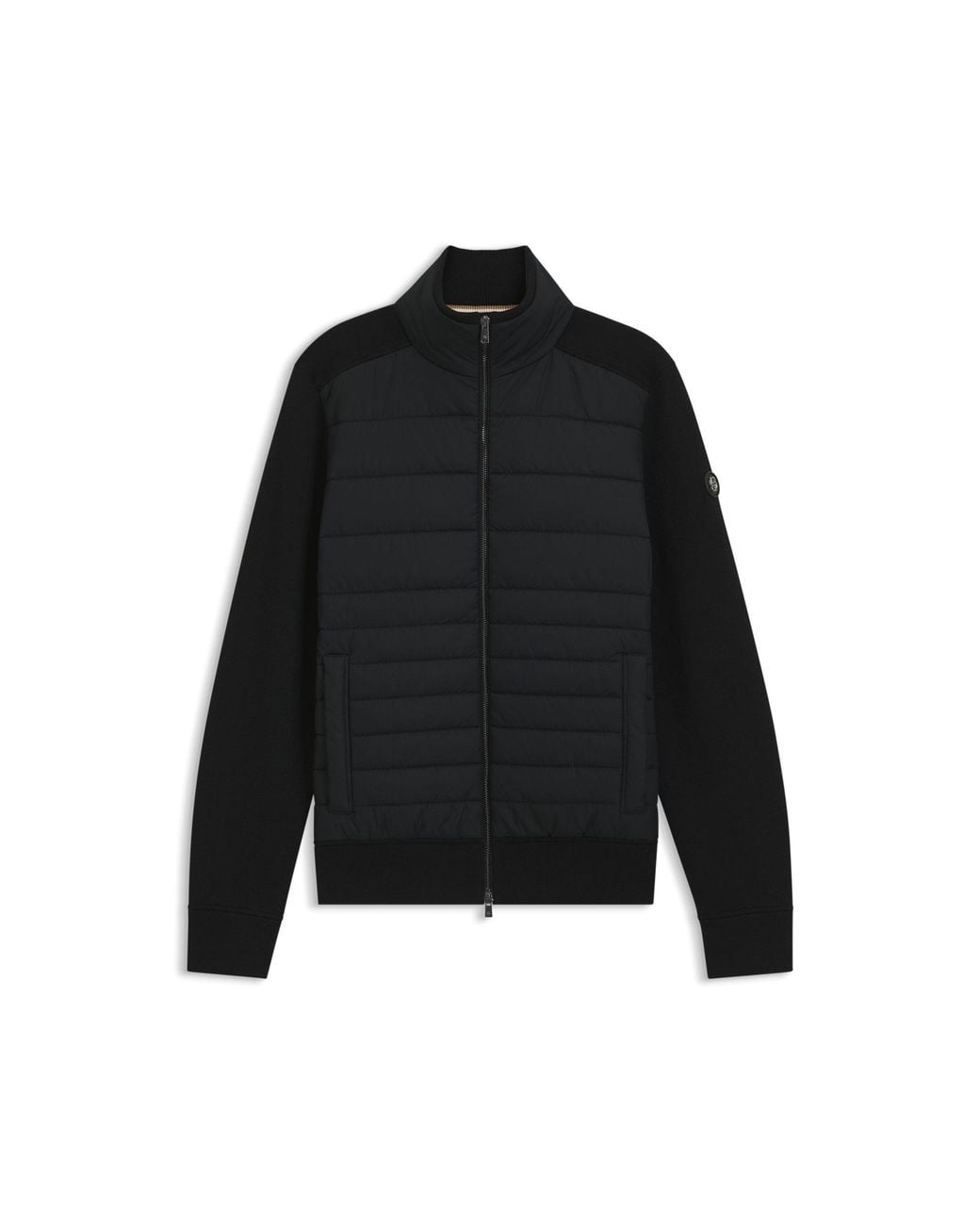 Boss Black Zip-Up Jacket With Padded Front for men