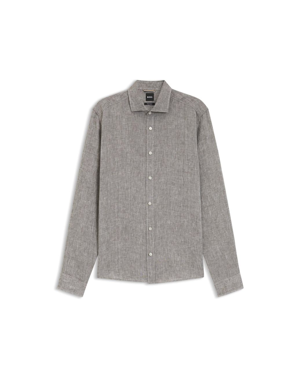 Boss Gray Regular-Fit Shirt for men