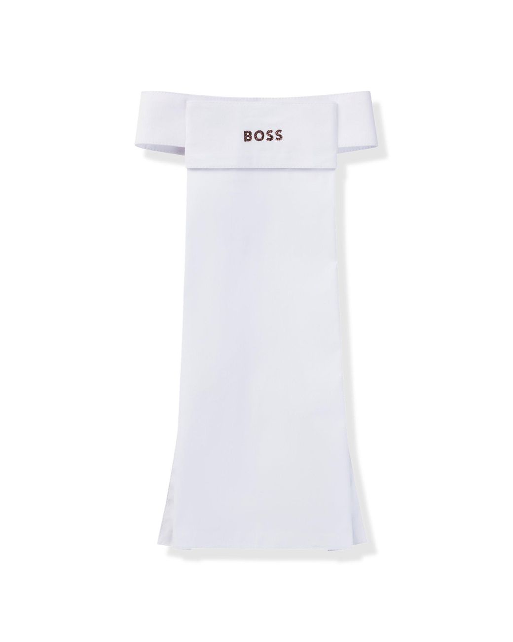 Boss White Equestrian One-Piece Plastron With Glitter Logo