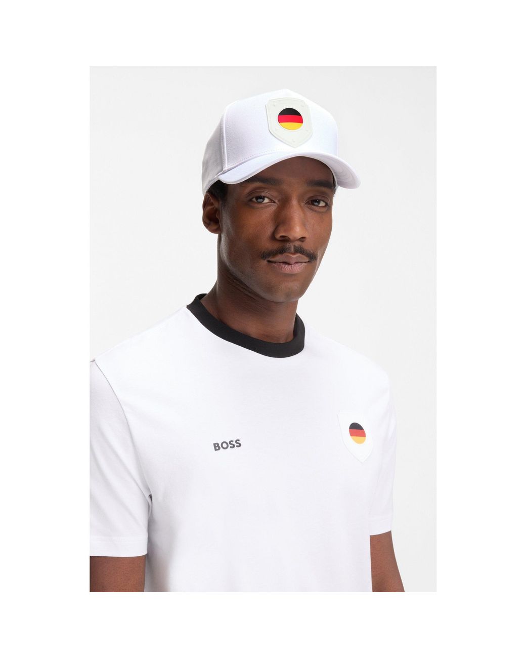 Boss White Logo Cap for men