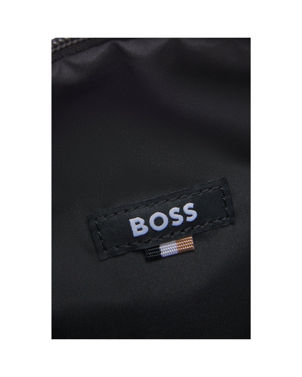 Boss Black Faux-Leather Reporter Bag With Reflective Details for men