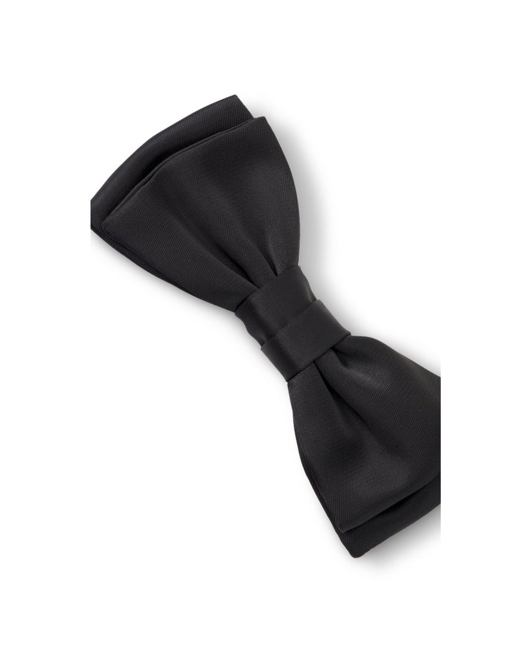 HUGO Black Silk-Blend Bow Tie for men