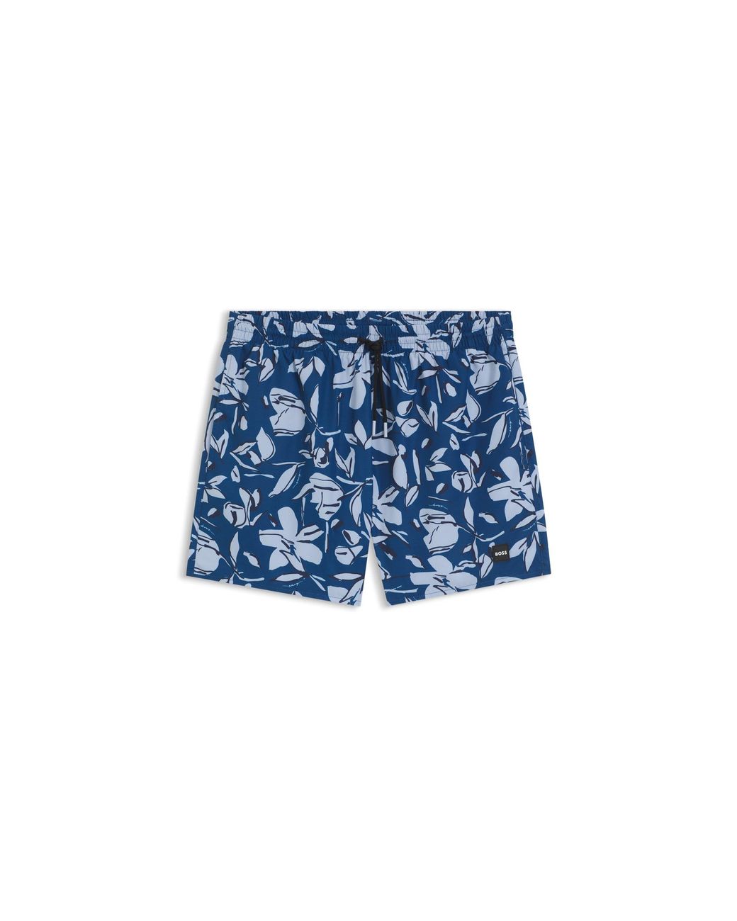 Boss Blue Printed Swim Shorts for men