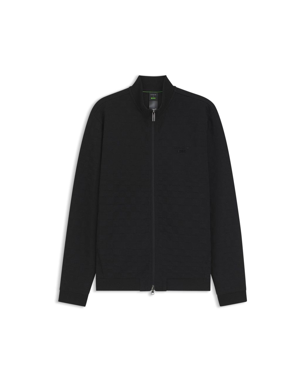 Boss Black Porsche X Zip-Up Sweatshirt With Pasha-Check Jacquard for men