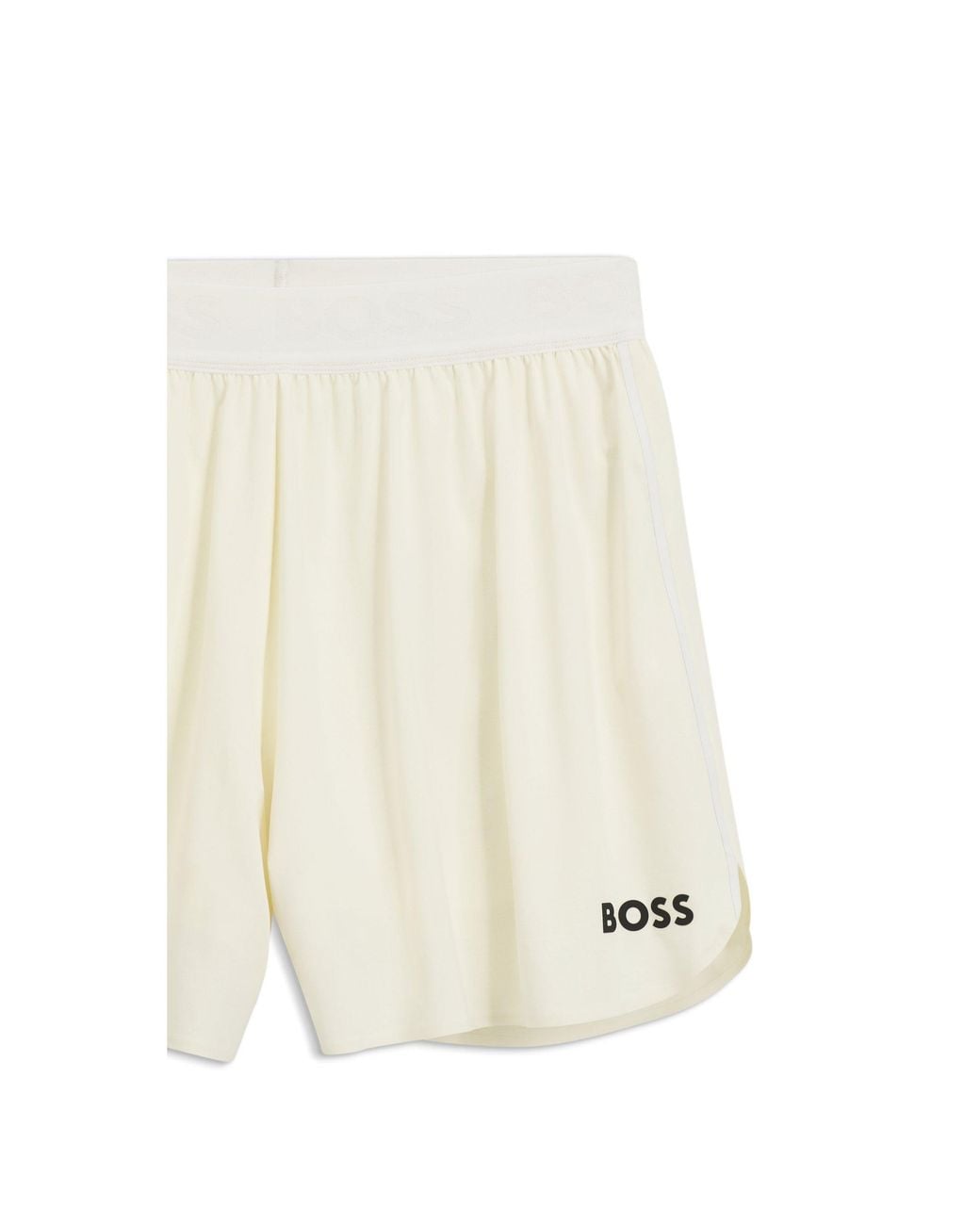 Boss White Active Dual-Layer Shorts