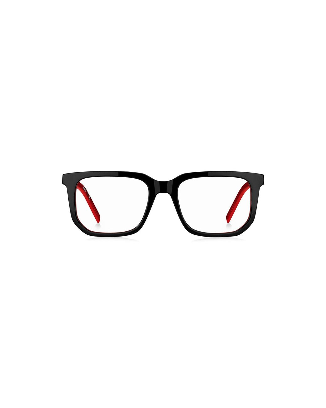 HUGO Black Acetate Optical Frames With Accents for men